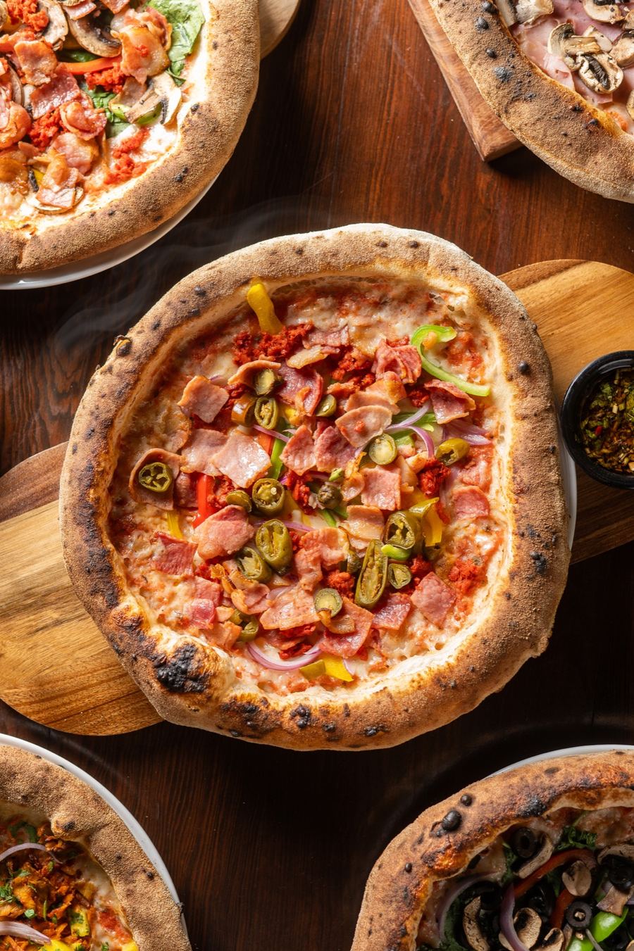 Selección de pizzas de Pomodoro Pizza